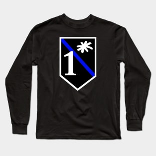 One Asterisk-Thin Blue Line- Police Long Sleeve T-Shirt